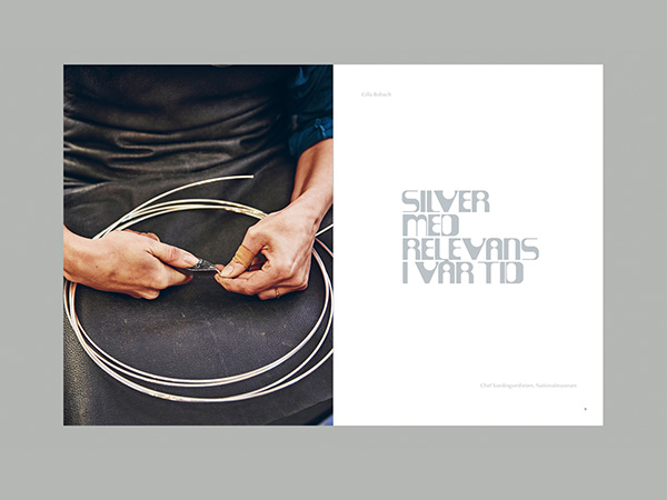 Nutida Svenskt silver jubileumsbok uppslag